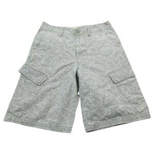 VANS Cargo Short Mens 30 Gray Green Mocha Print Utility Pockets Mid-Rise Outdoor